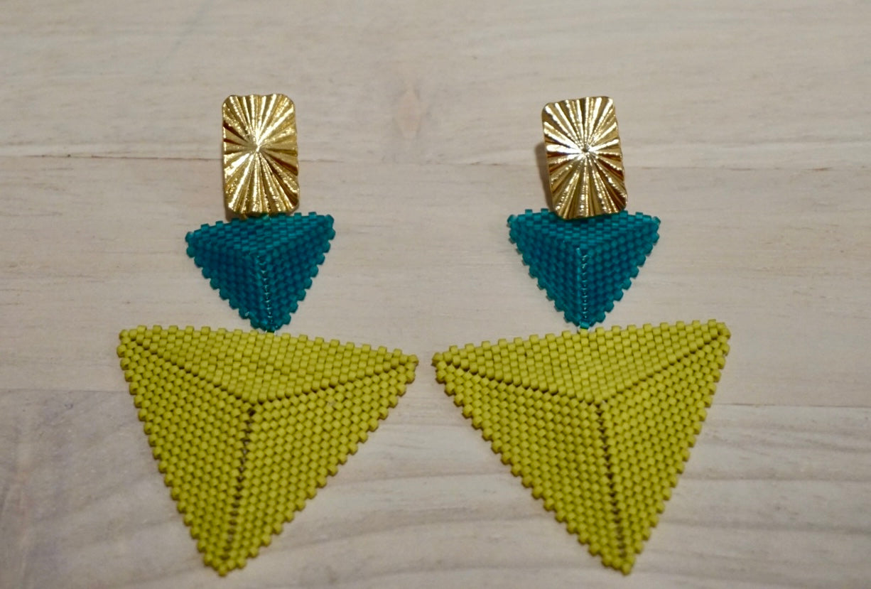 Boho Aura Triangle Earrings