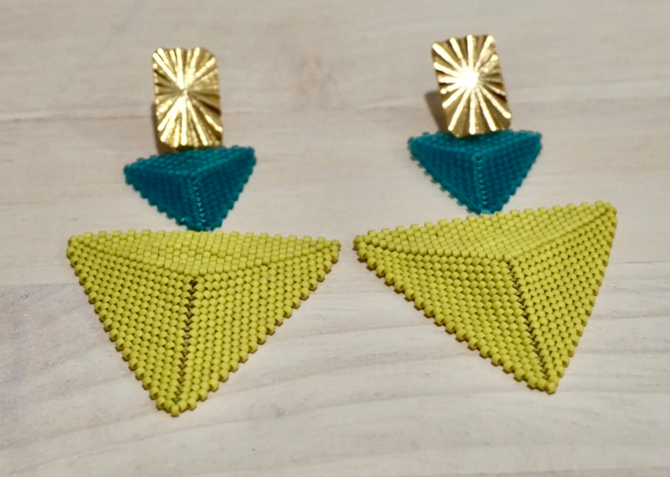 Boho Aura Triangle Earrings