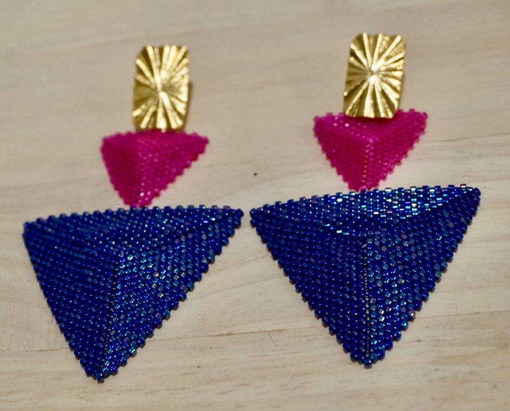 Boho Aura Triangle Earrings