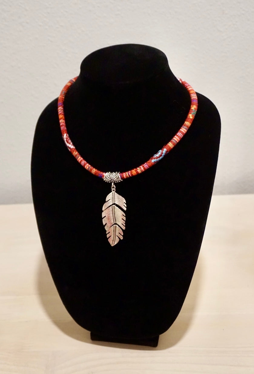 Feather of Freedom Woven Necklace